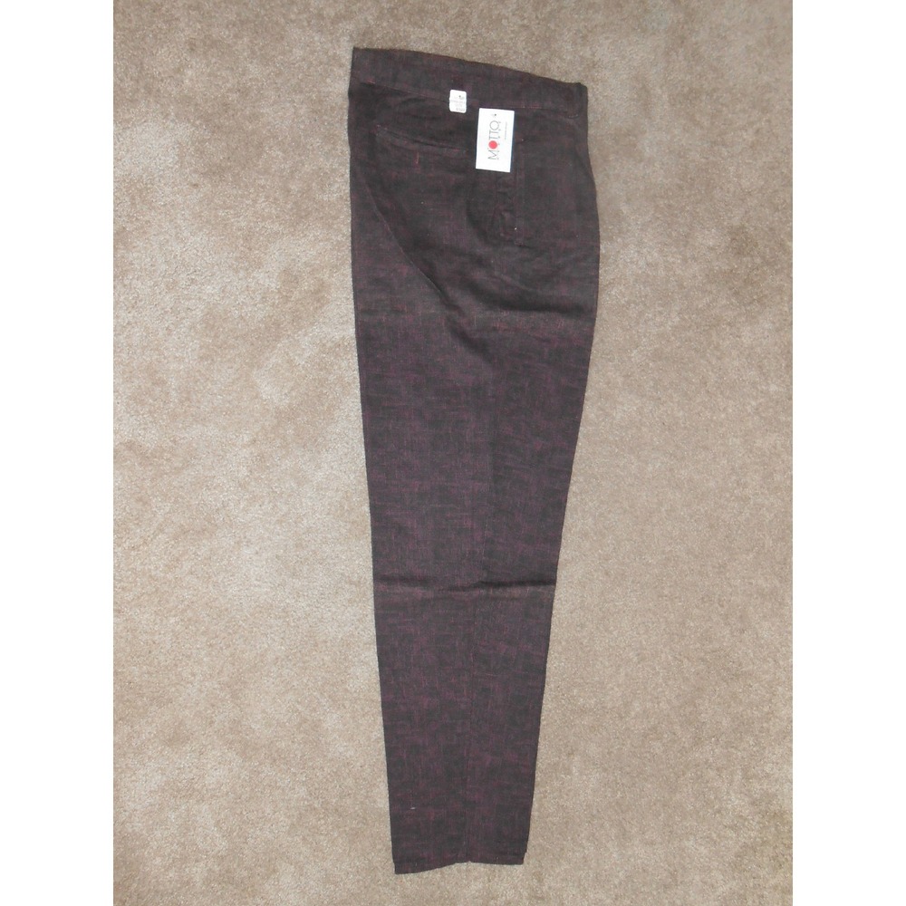 Mens 80s Vintage MOTTO Red‎ Dot Wonderfulness Chex Black/Red 32M Pants Jeans!